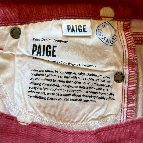 Paige Verdugo Ultra Skinny Polka Dot Jeans Sz 29 Like New - Picture 11 of 16